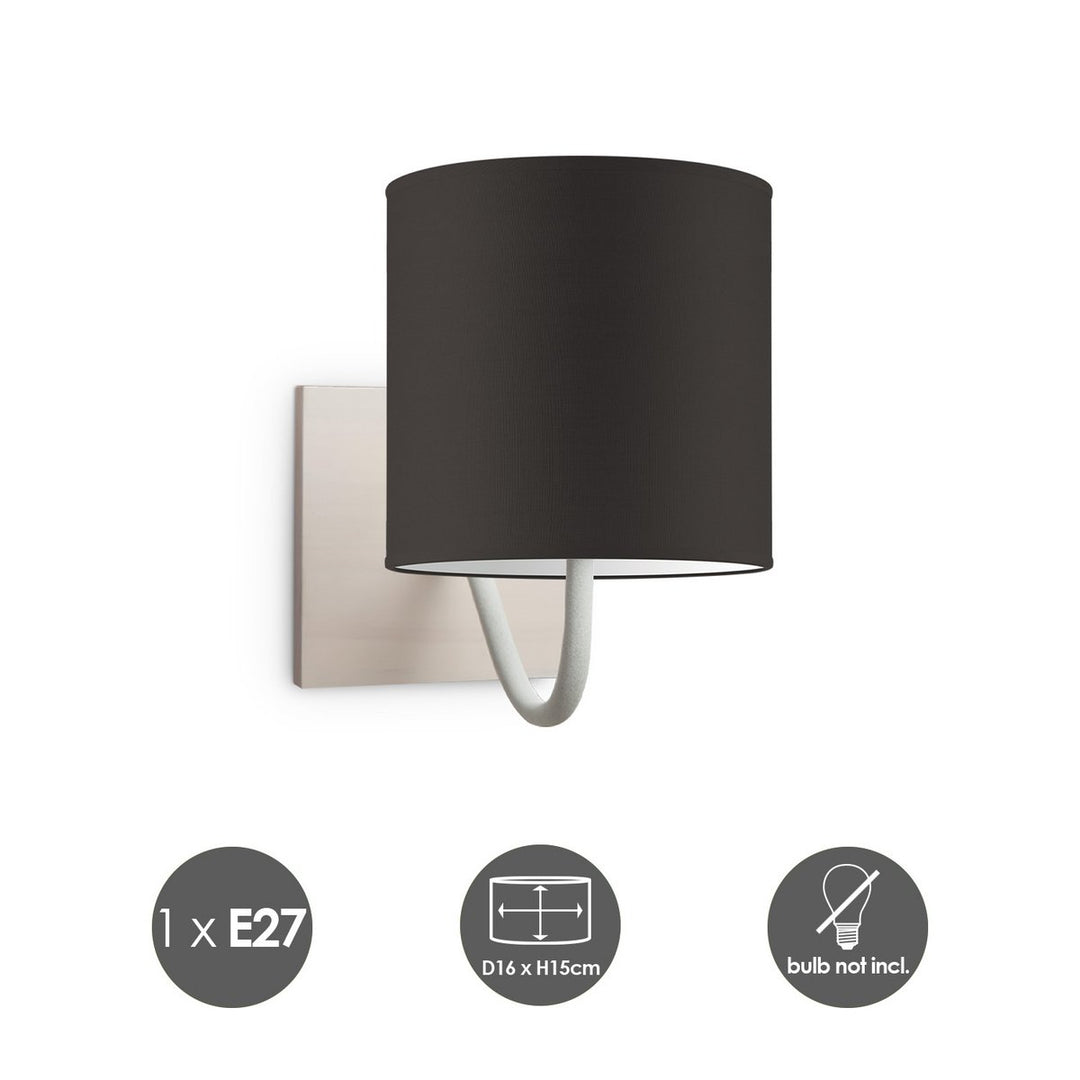 Home Sweet Home Wandlamp - Beach E27 Lampenkap chocolade 16cm