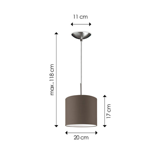 Home Sweet Home hanglamp Tube Deluxe, E27, taupe, 20cm