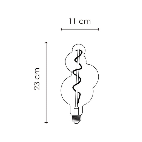 Home Sweet Home dimbare Led Bubbel Spiraal E27 4W 280Lm 2700K Amber