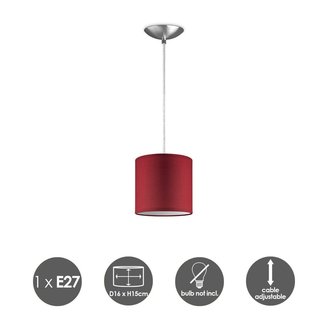 Home Sweet Home hanglamp Bling met lampenkap, E27, rood, 16cm