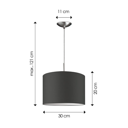 Home Sweet Home hanglamp Tube Deluxe, E27, antraciet, 30cm