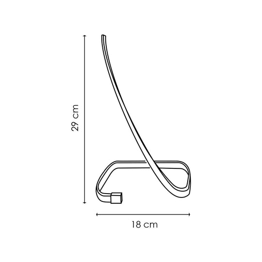 Home Sweet Home tafellamp Led Swirl - Zilver 18x18x29,2cm - Aluminium