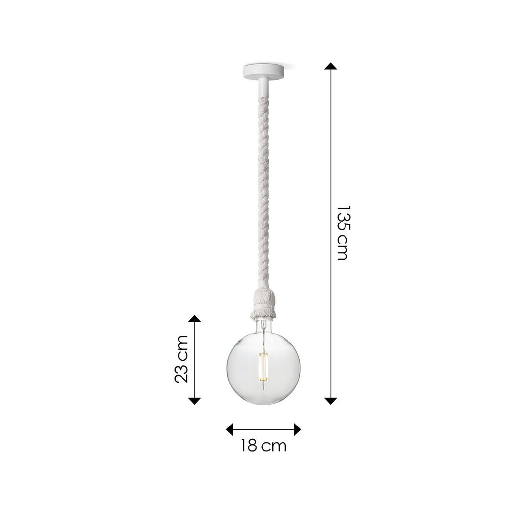 Home Sweet Home hanglamp wit Leonardo Globe G125 dimbaar E27 helder