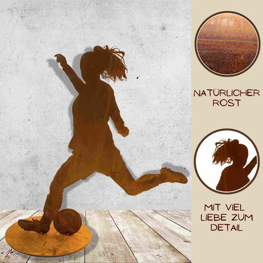 Patina voetballer | Decoratief voetbalfiguur