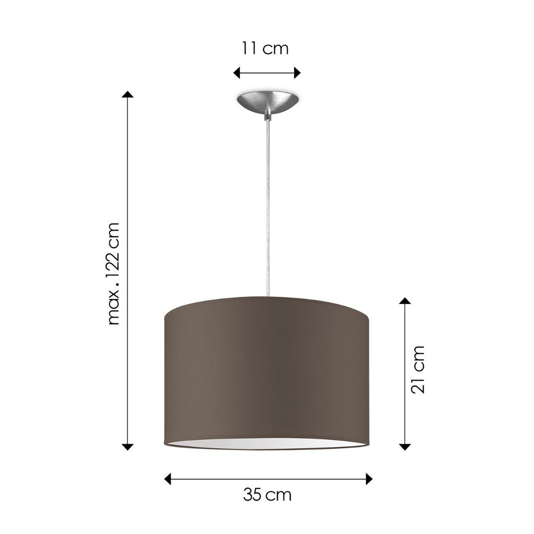 Home Sweet Home hanglamp Bling met lampenkap, E27, taupe, 35cm