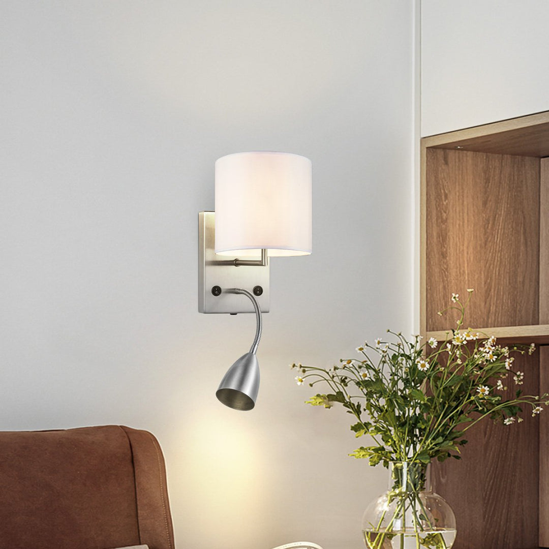 Home Sweet Home Wandlamp - Read, LED Leeslamp, E27, wit 16cm