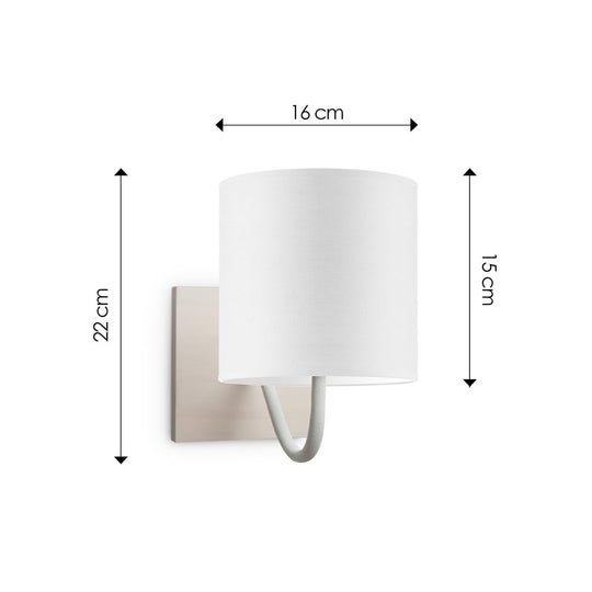 Home Sweet Home Wandlamp - Beach inclusief Lampenkap E27 wit 16x15cm