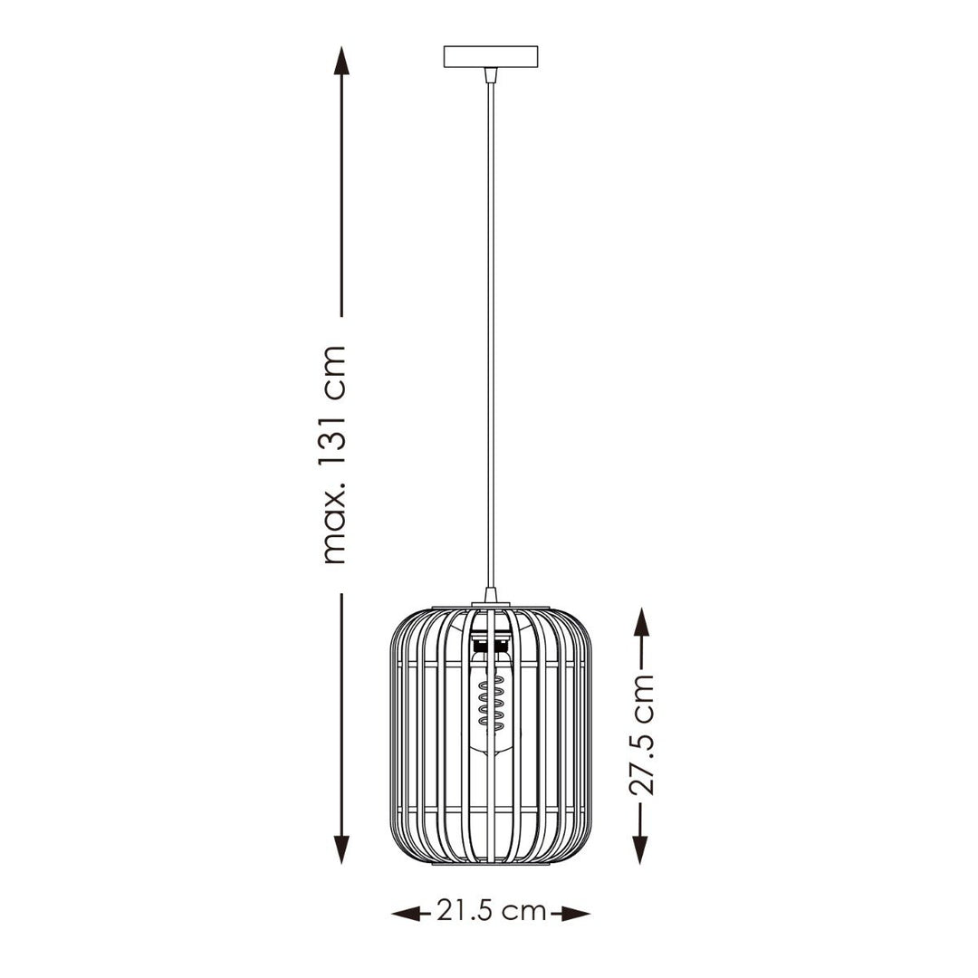 Home Sweet Home Bohemien Hanglamp Bamboe kap Ø21.5 x 131 cm (B X H)