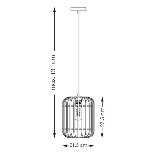 Home Sweet Home Bohemien Hanglamp Bamboe kap Ø21.5 x 131 cm (B X H)