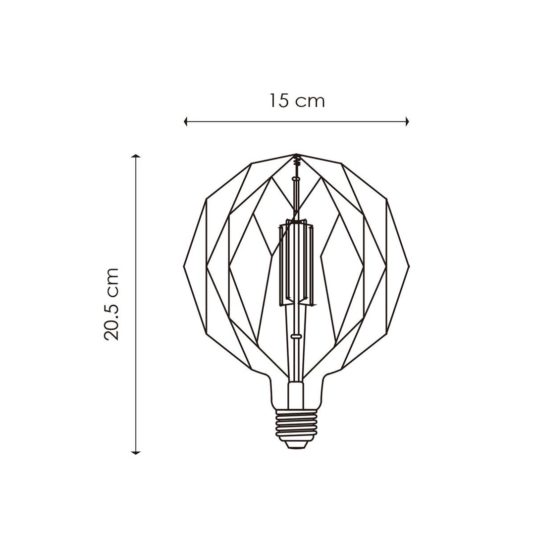 Home Sweet Home dimbare LED Globe Deco E27 G150 4W 100Lm 1800K Goud