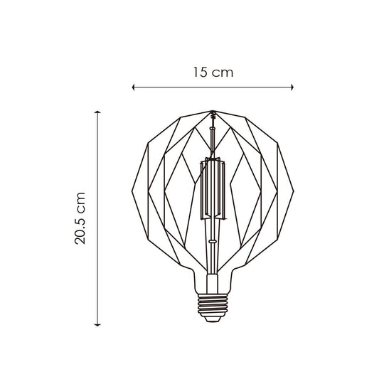 Home Sweet Home dimbare LED Globe Deco E27 G150 4W 100Lm 1800K Goud