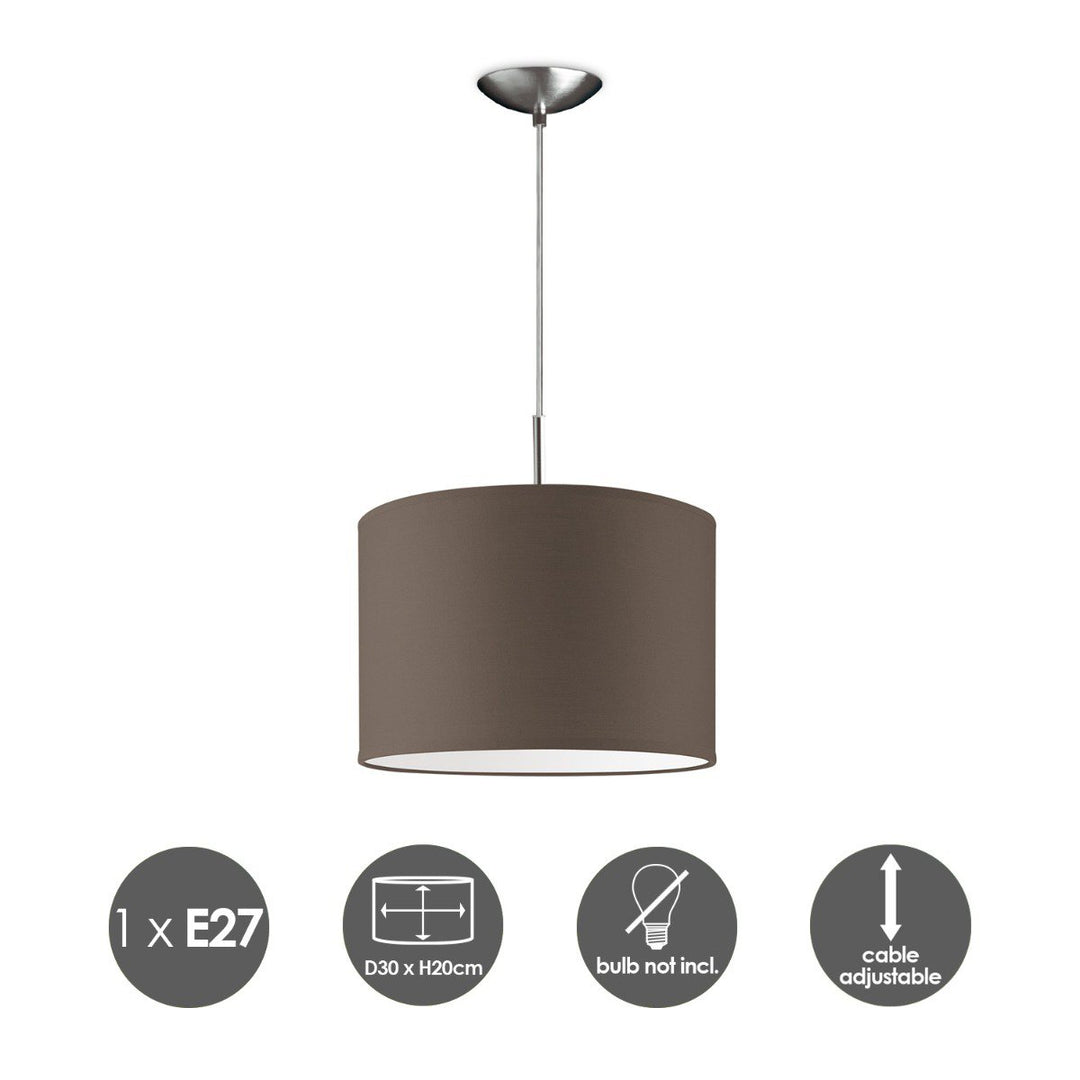 Home Sweet Home hanglamp Tube Deluxe, E27, taupe, 30cm