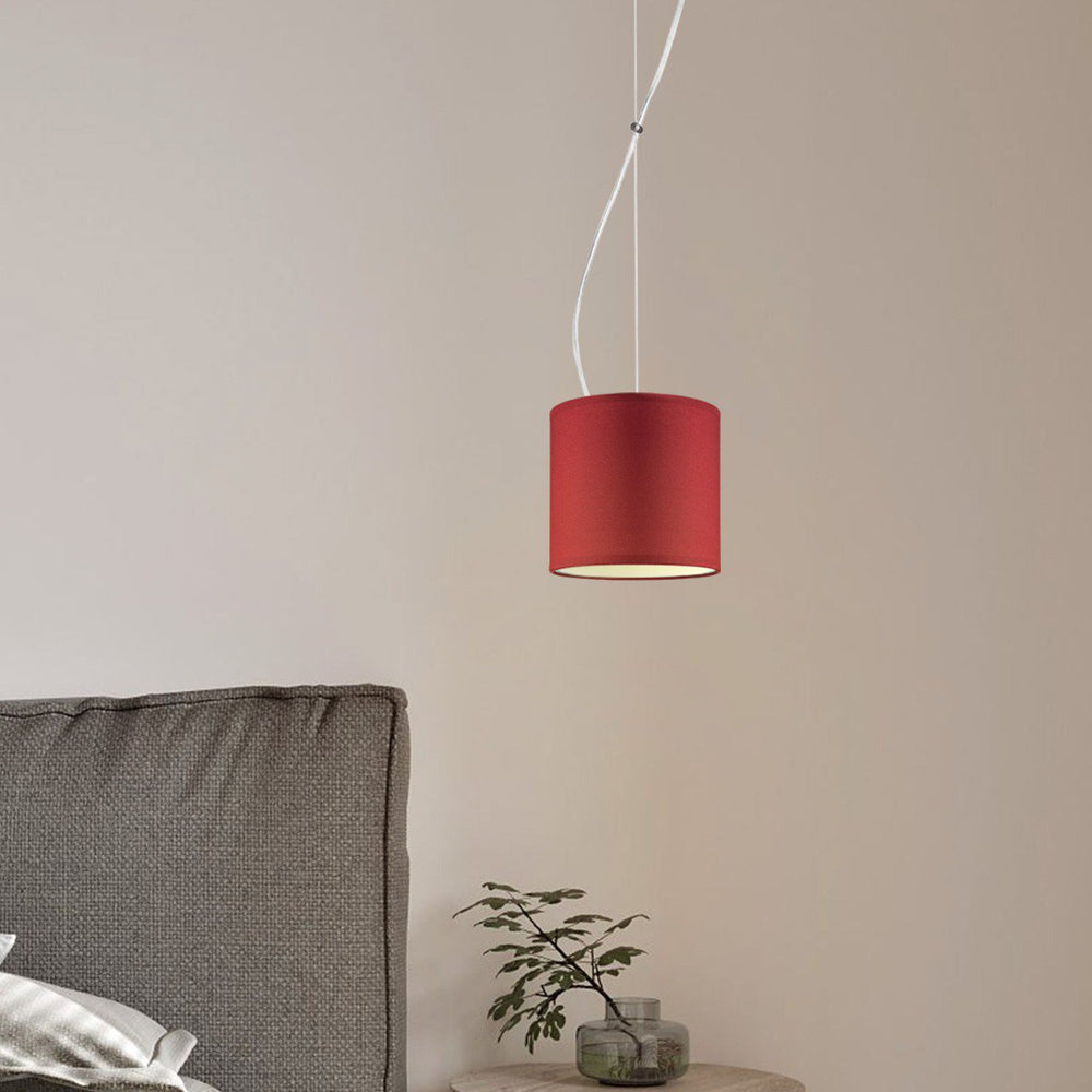 Home Sweet Home hanglamp Deluxe met lampenkap, E27, rood, 16cm