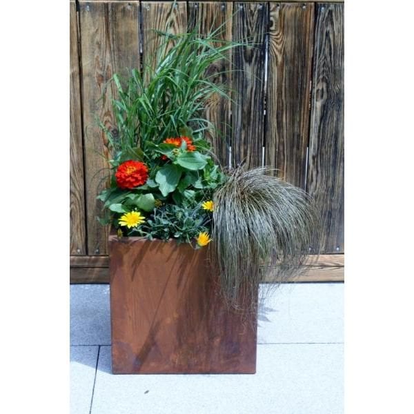 Tuindecoratie plantenbak | Patina decoratieve plantenbak voor directe beplanting