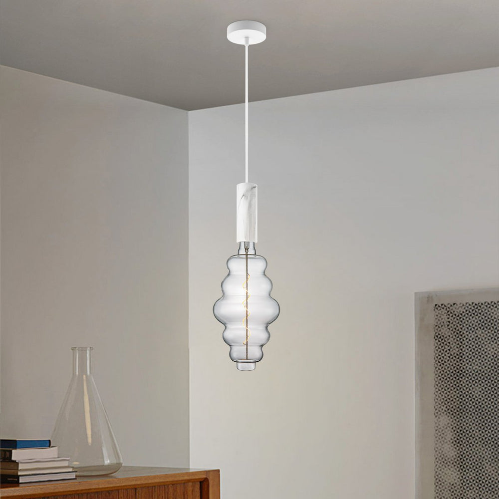 Home Sweet Home hanglamp Marmer Saga Cloud - dimbaar E27 helder