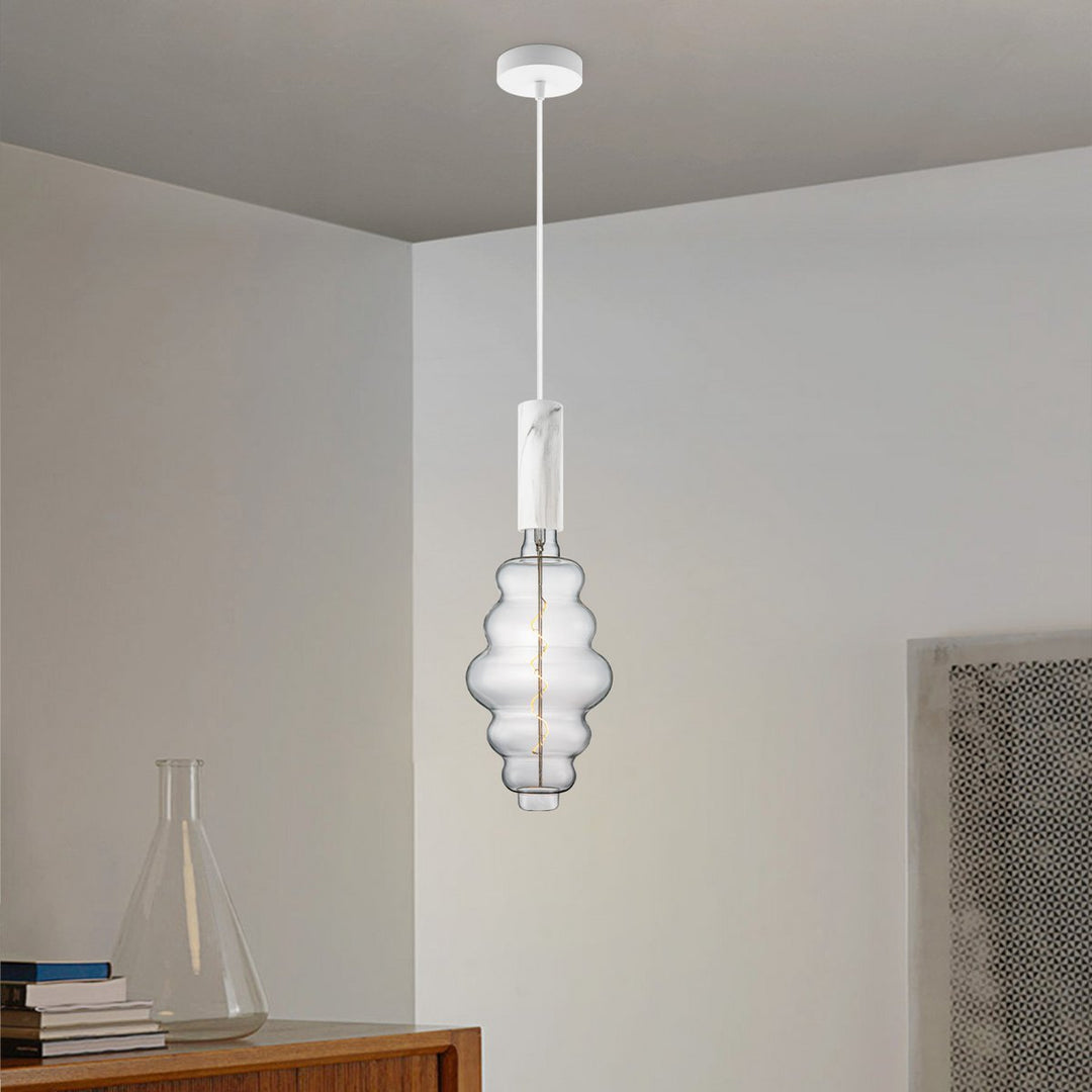 Home Sweet Home hanglamp Marmer Saga Cloud - dimbaar E27 helder