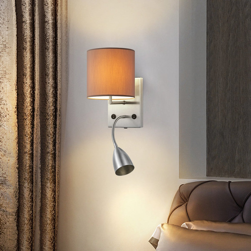 Home Sweet Home Wandlamp - Read, LED Leeslamp, E27, taupe 16cm