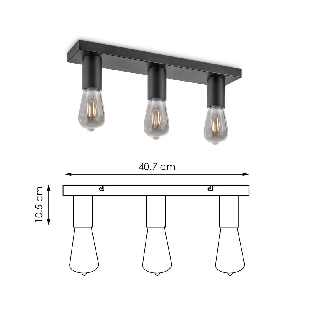 Home Sweet Home Opbouwspot Nitro 3 - incl. dimbare LED lamp - zwart