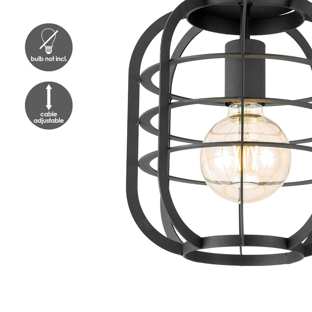 Home Sweet Home Moderne LED Plafondlamp Nero M - zwart