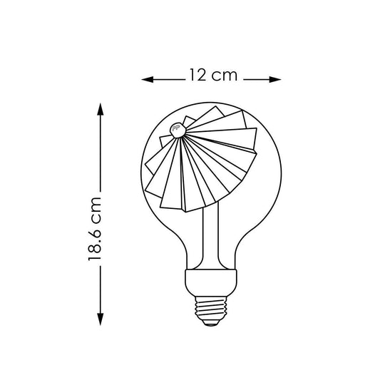 Home Sweet Home dimbare LED lamp Umbrella zilver G120 E27 5W 400Lm