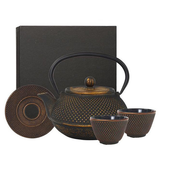 Teaclassix Gietijzeren Theeset Arare 0,80 ltr, Giftbox, Koper