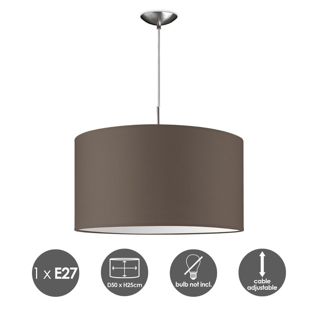 Home Sweet Home hanglamp Tube Deluxe, E27, taupe, 50cm