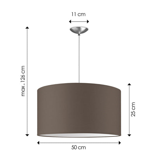 Home Sweet Home hanglamp Bling met lampenkap, E27, taupe, 50cm