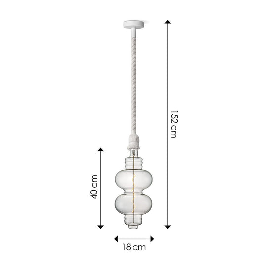 Home Sweet Home hanglamp wit Leonardo Diabolo - dimbaar E27 helder