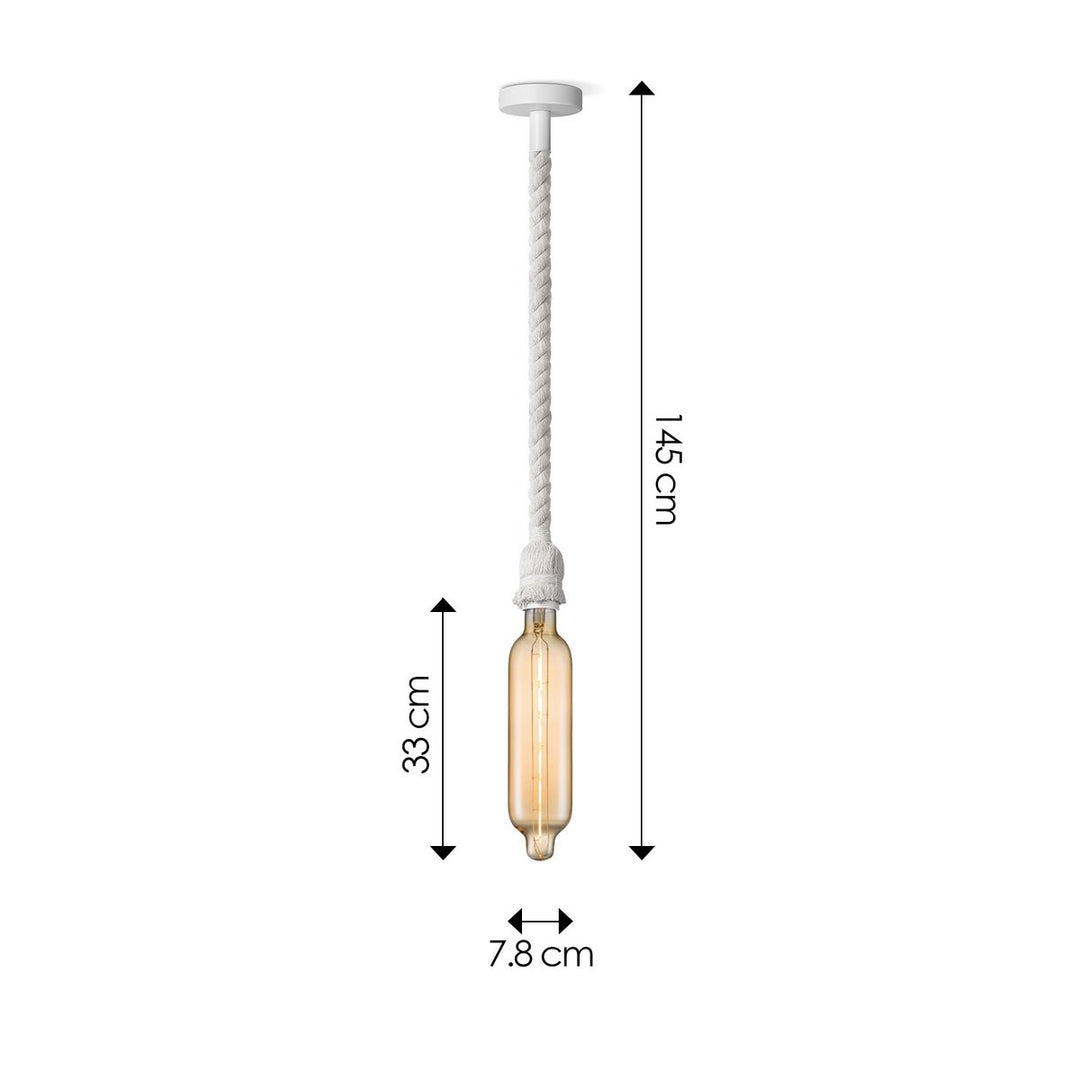 Home Sweet Home hanglamp met Leonardo Tube - G125 - dimbaar E27 amber