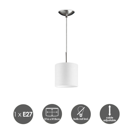 Home Sweet Home hanglamp Tube Deluxe, E27, wit, 16cm