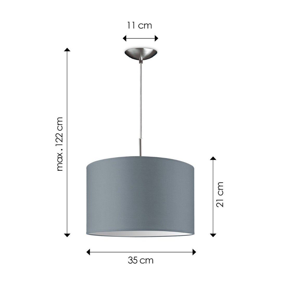 Home Sweet Home hanglamp Tube Deluxe, E27, grijs, 35cm