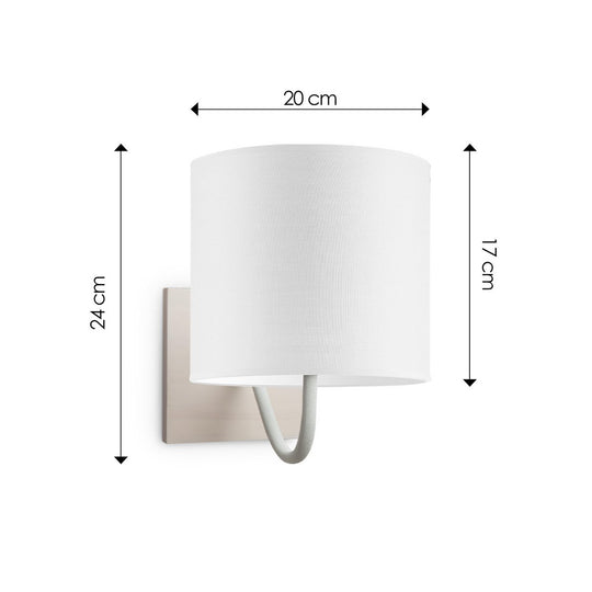 Home Sweet Home Wandlamp - Beach inclusief Lampenkap E27 wit 20x17cm