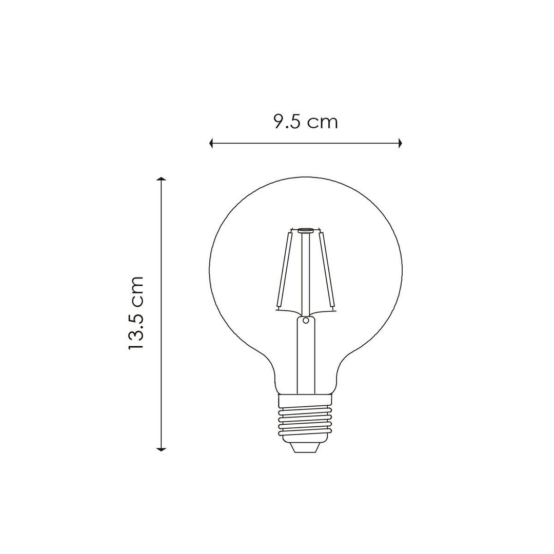 Home Sweet Home dimbare LED Globe Deco E27 G95 6W 550Lm 2700K Amber