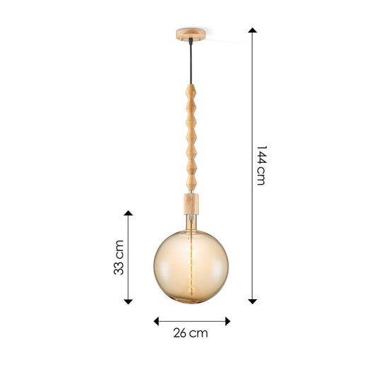 Home Sweet Home hanglamp Dana Globe - - dimbaar E27 amber