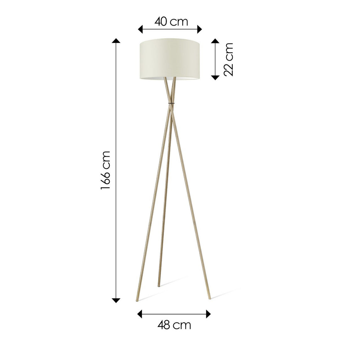 Home Sweet Home vloerlamp Bling-Legs Brons-Beige-40cm