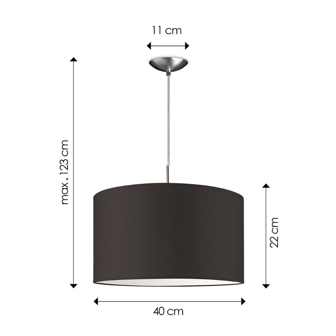 Home Sweet Home hanglamp Tube Deluxe, E27, chocolade, 40cm