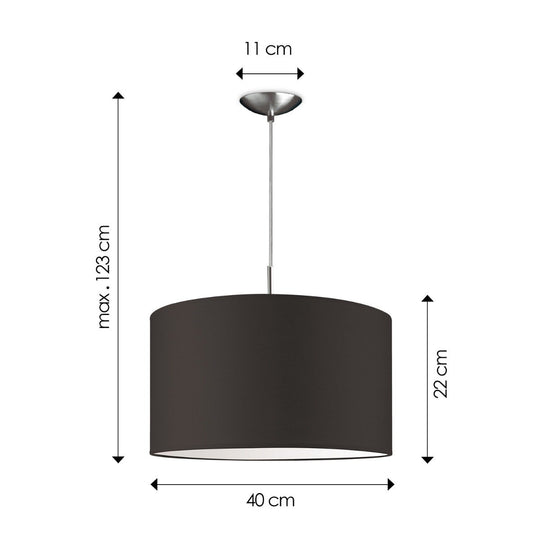 Home Sweet Home hanglamp Tube Deluxe, E27, chocolade, 40cm