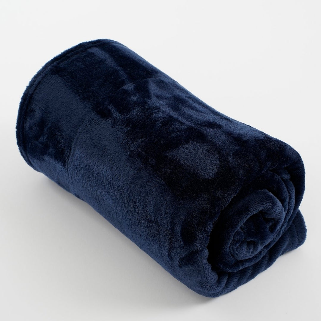 Famke Fleece Plaid - L180 x B130 cm - Donkerblauw