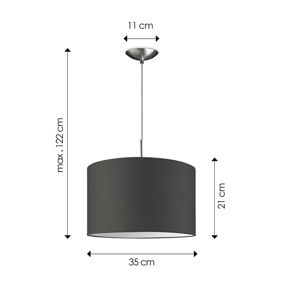 Home Sweet Home hanglamp Tube Deluxe, E27, antraciet, 35cm