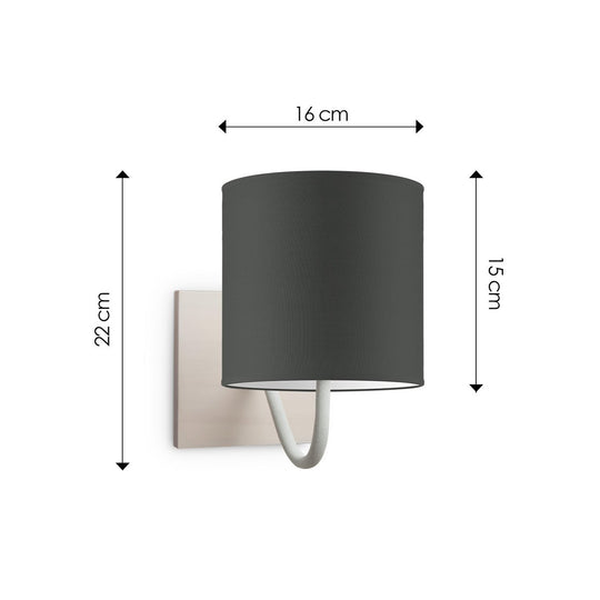 Home Sweet Home Wandlamp - Beach E27 Lampenkap antraciet 16cm