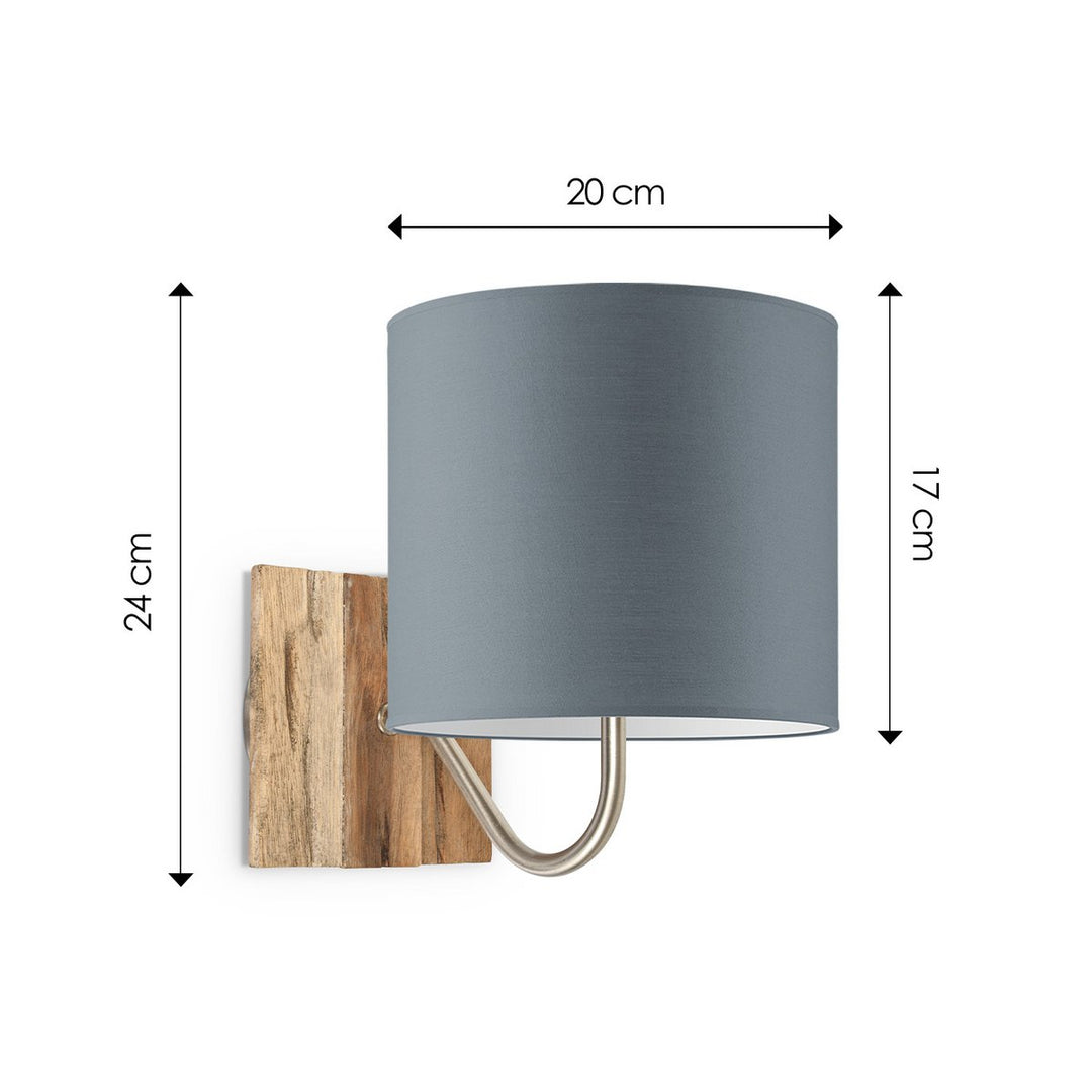 Home Sweet Home Wandlamp - Drift E27 Lampenkap grijs 20cm