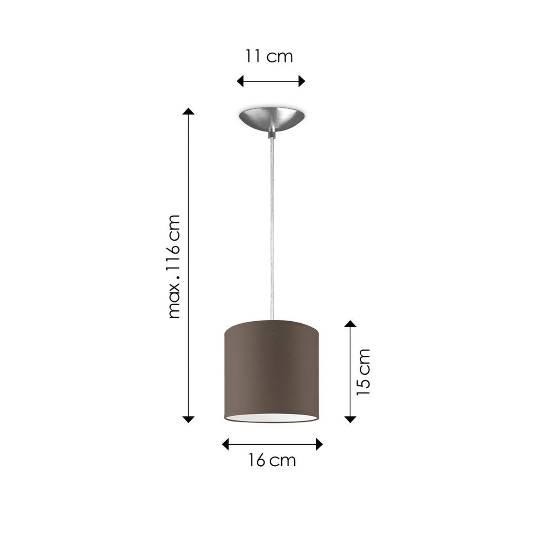 Home Sweet Home hanglamp Bling met lampenkap, E27, taupe, 16cm