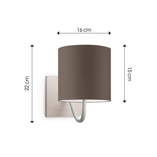 Home Sweet Home Wandlamp - Beach E27 Lampenkap taupe 16cm