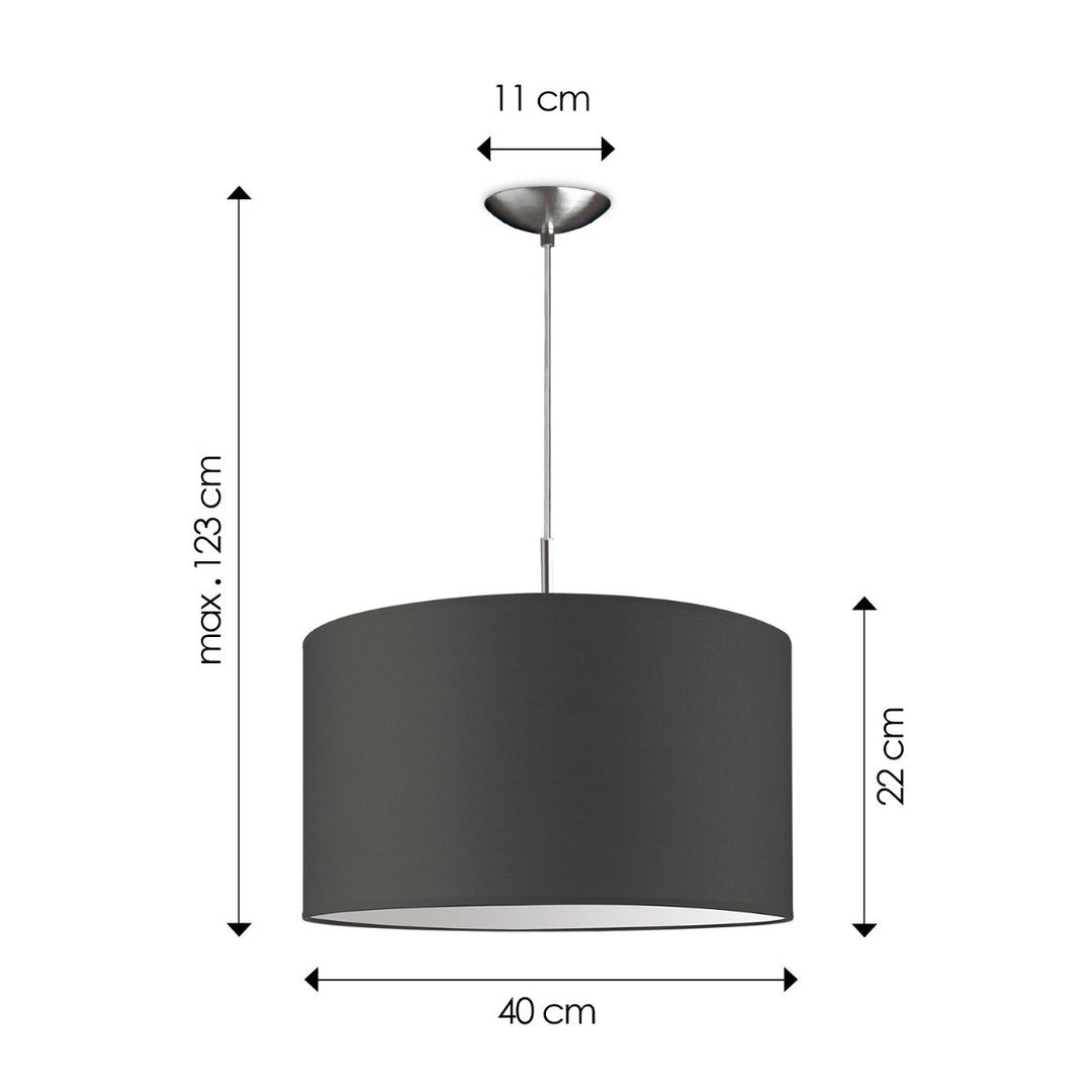 Home Sweet Home hanglamp Tube Deluxe, E27, antraciet, 40cm