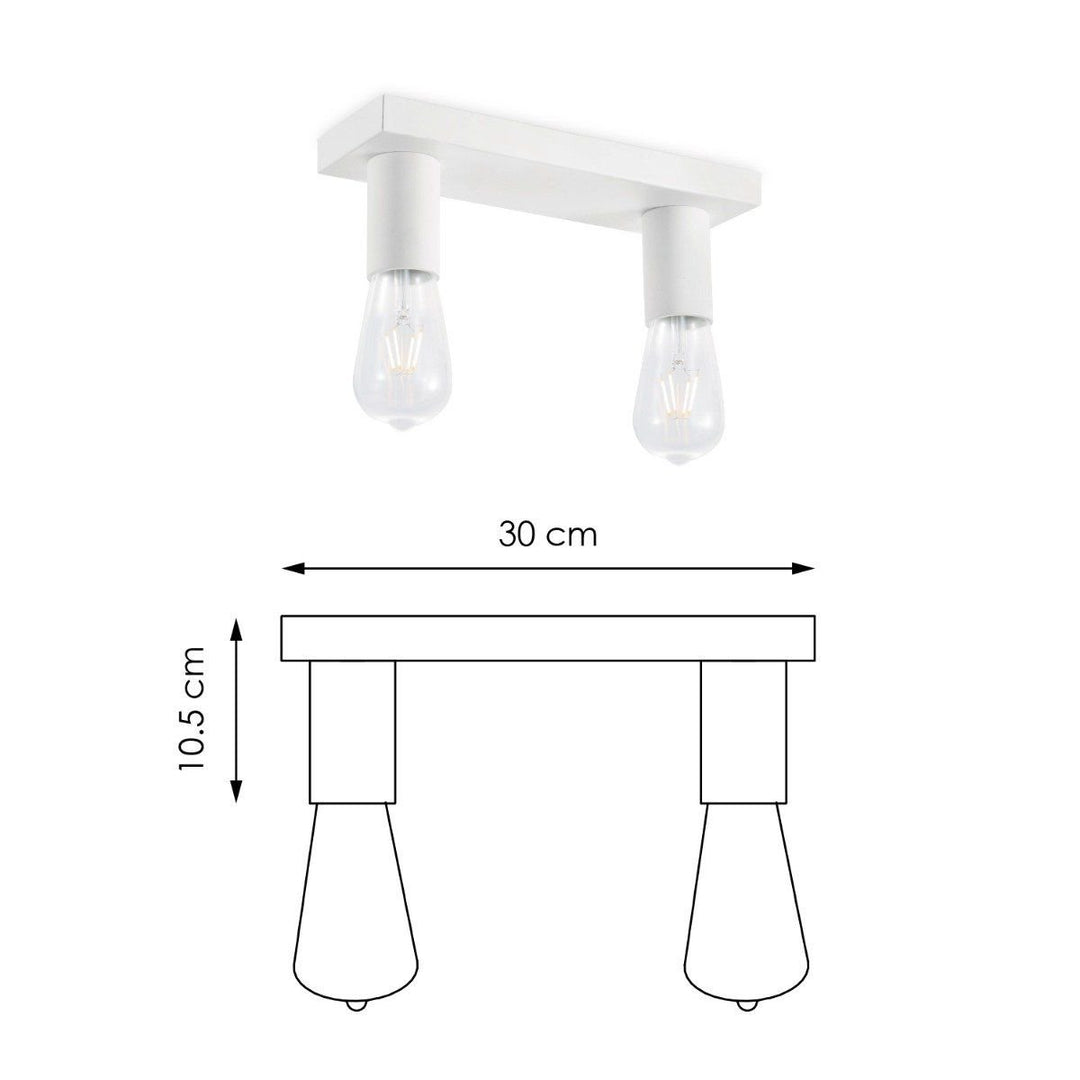 Home Sweet Home Opbouwspot Nitro 2 - incl. dimbare LED lamp - wit