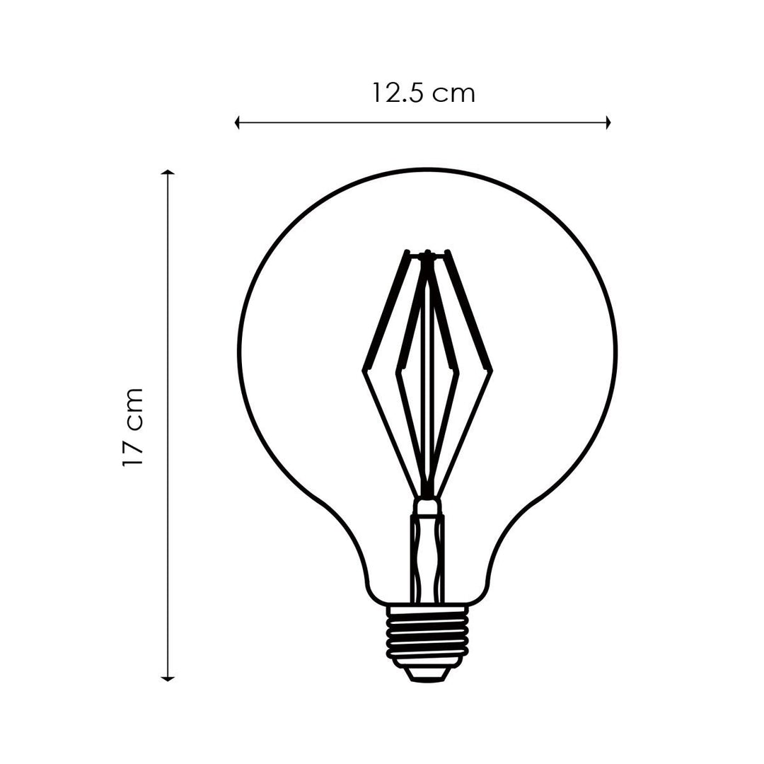 Home Sweet Home dimbare LED Carbon A E27 G125 4W 120Lm 1800K Rook