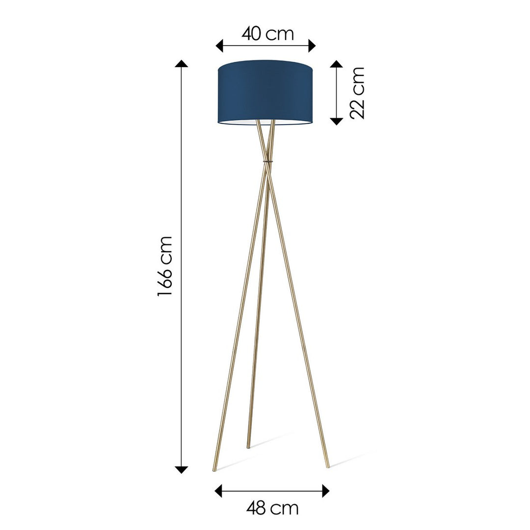 Home Sweet Home vloerlamp Bling-Legs Brons-DonkerBlauw-40cm