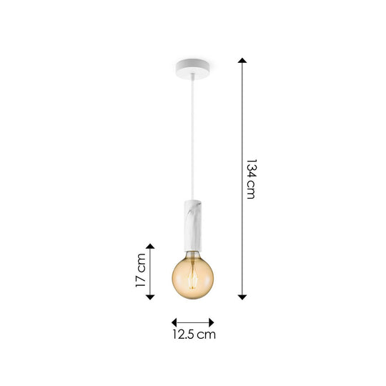 Home Sweet Home hanglamp Marmer Saga - G180 - dimbaar E27 amber