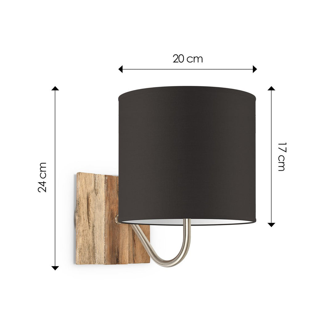 Home Sweet Home Wandlamp - Drift E27 Lampenkap chocolade 20cm