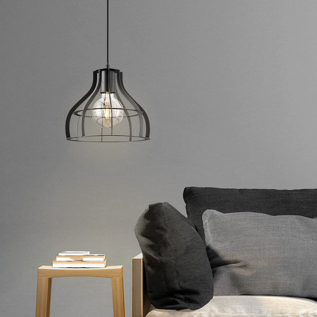 Home Sweet Home Hanglamp Blank - Zwart - 25x25x127cm